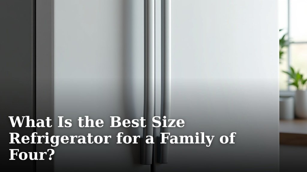 What Is the Best Size Refrigerator for a Family of Four?