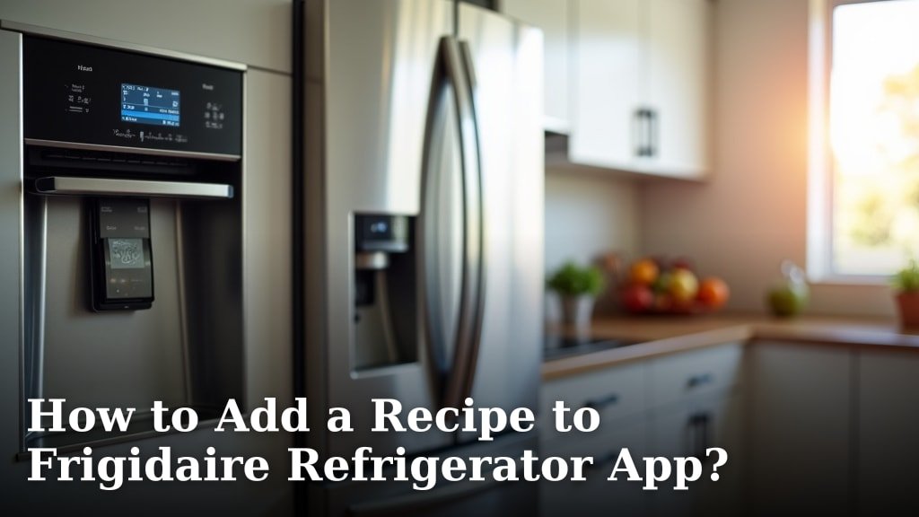 How to Add a Recipe to Frigidaire Refrigerator App?