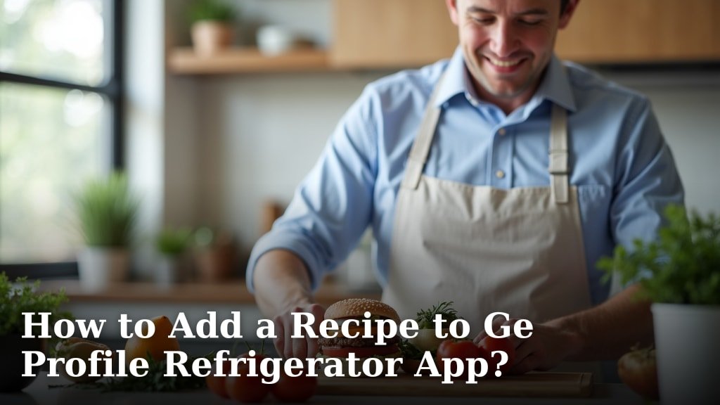 How to Add a Recipe to Ge Profile Refrigerator App?