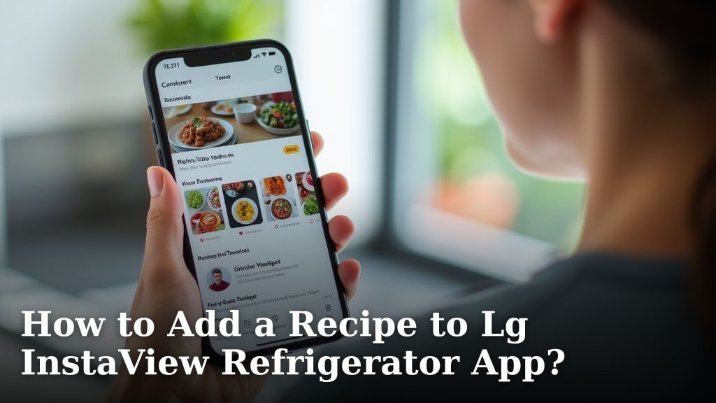How to Add a Recipe to Lg InstaView Refrigerator App?