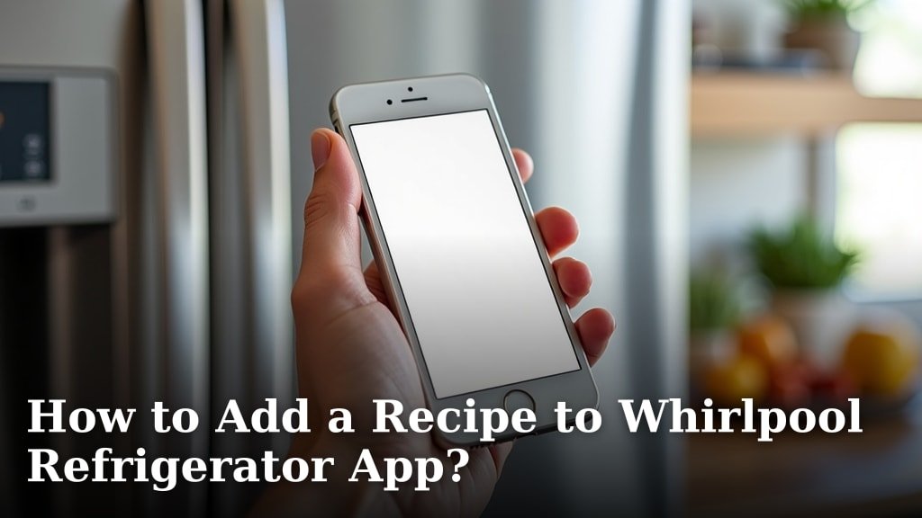How to Add a Recipe to Whirlpool Refrigerator App?