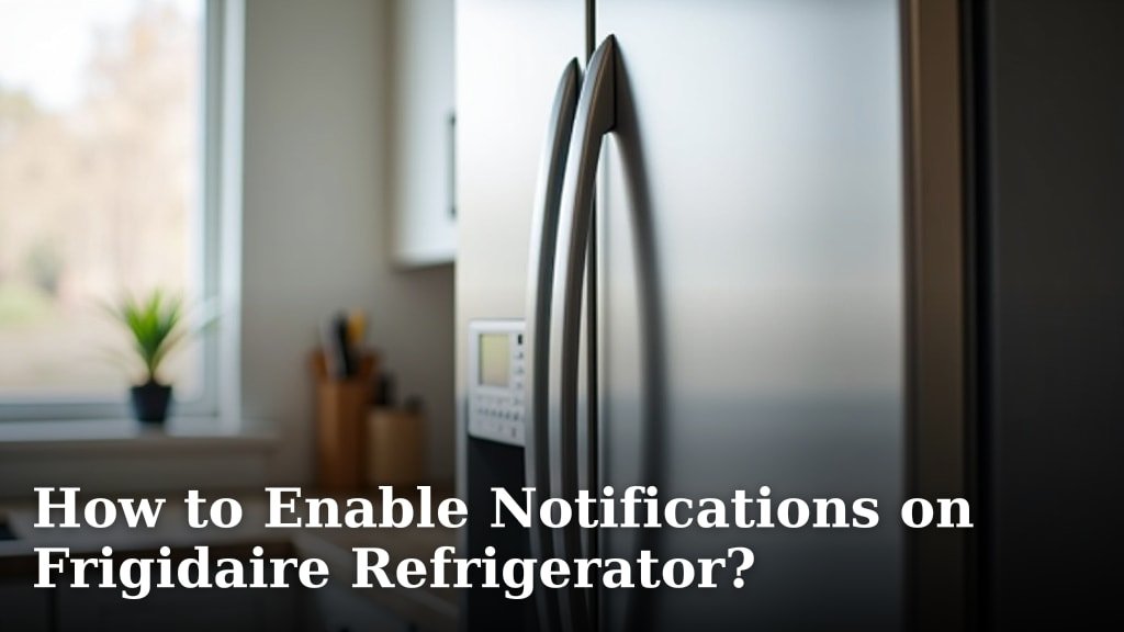 How to Enable Notifications on Frigidaire Refrigerator?