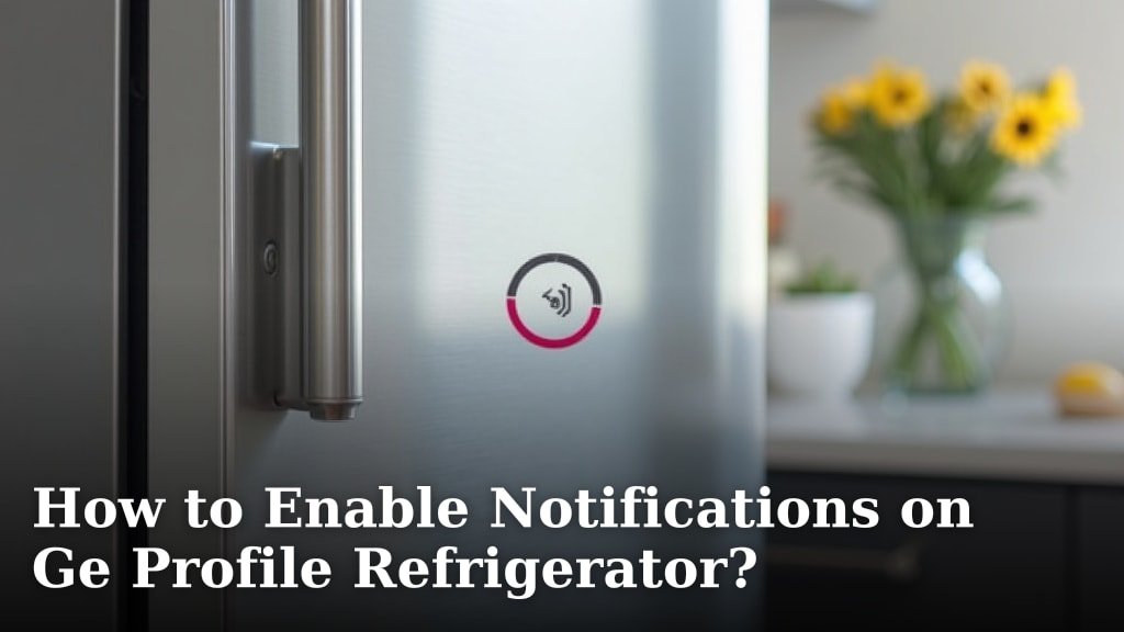 How to Enable Notifications on Ge Profile Refrigerator?