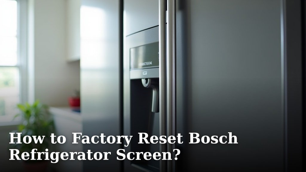 How to Factory Reset Bosch Refrigerator Screen?
