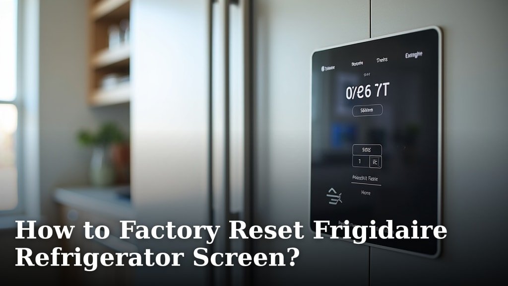 How to Factory Reset Frigidaire Refrigerator Screen?