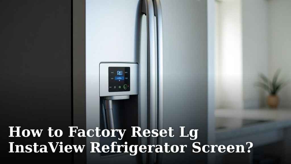 How to Factory Reset Lg InstaView Refrigerator Screen?