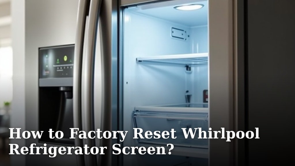 How to Factory Reset Whirlpool Refrigerator Screen?