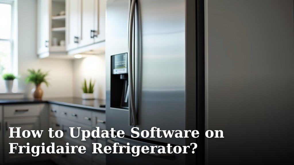 How to Update Software on Frigidaire Refrigerator?