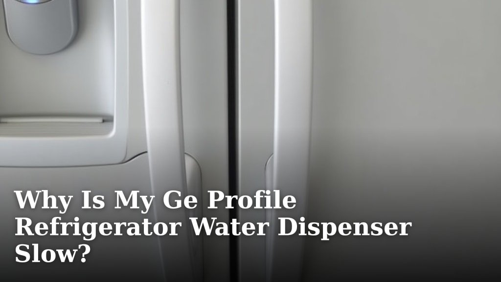 Why Is My Ge Profile Refrigerator Water Dispenser Slow?