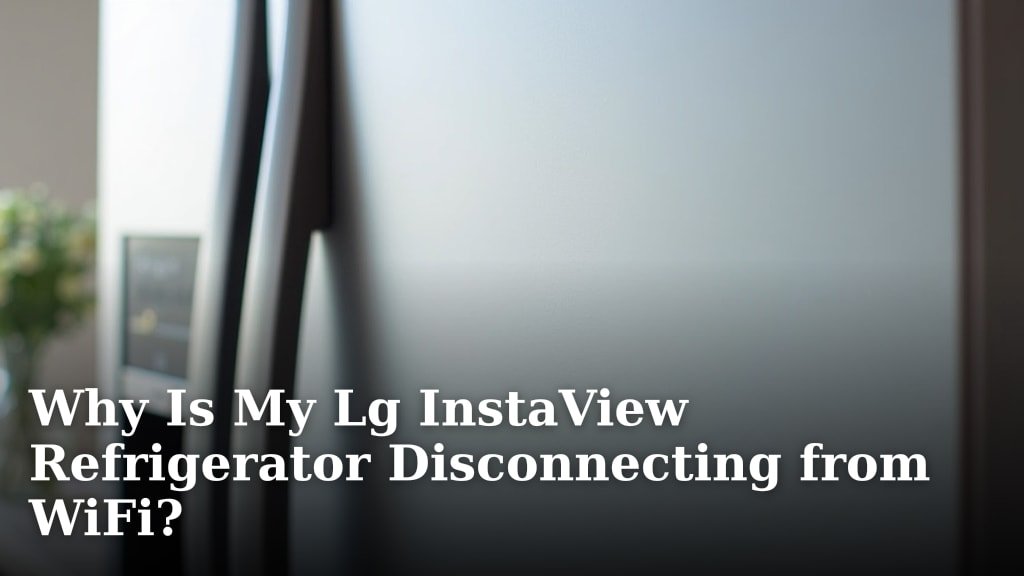 Why Is My Lg InstaView Refrigerator Disconnecting from WiFi?