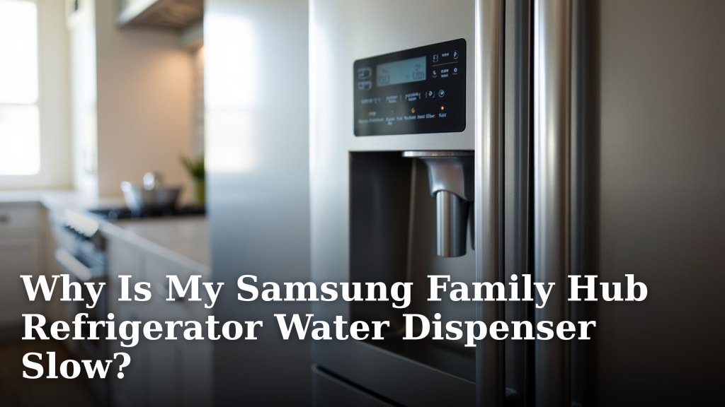 Why Is My Samsung Family Hub Refrigerator Water Dispenser Slow?