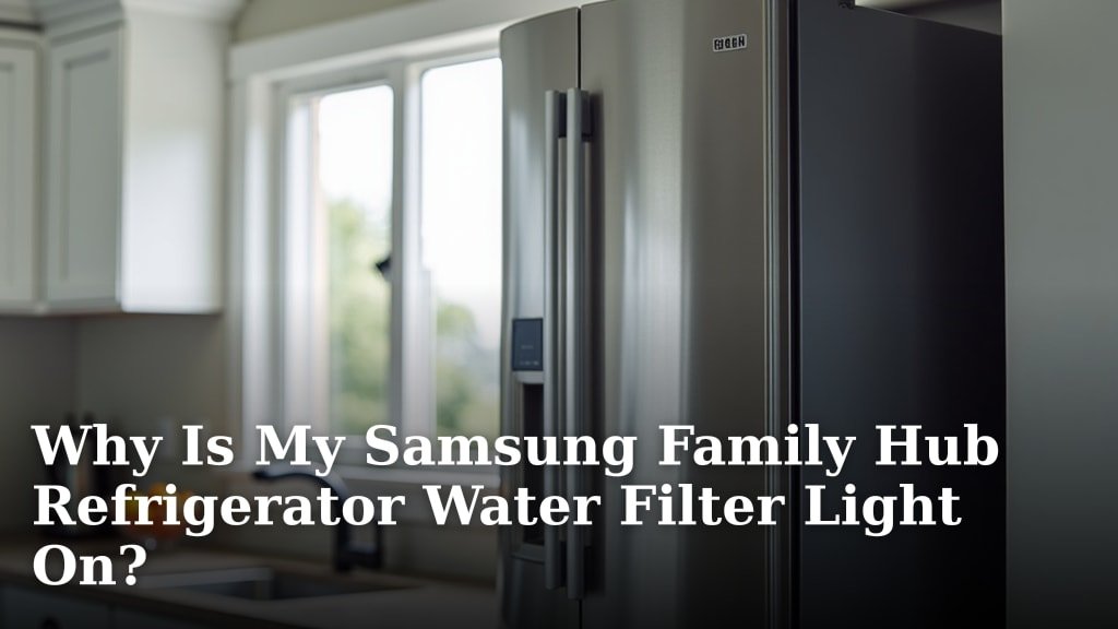 Why Is My Samsung Family Hub Refrigerator Water Filter Light On?